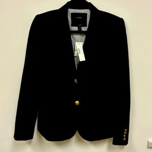 New JCrew blazer with tags, “Schoolboy” style, black, gold buttons, size 6